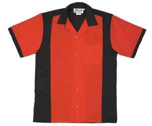  Black retro bowling shirt DRINK & BOWL Darts  Retrobowler style  