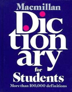   Macmillan Dictionary for Students by Ltd. Pan 