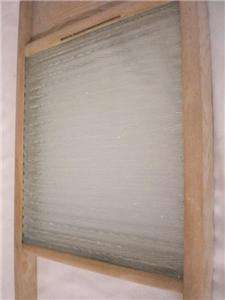 Antique GLASS WASHBOARD Dovetailed Corners Primitive Country Rustic 
