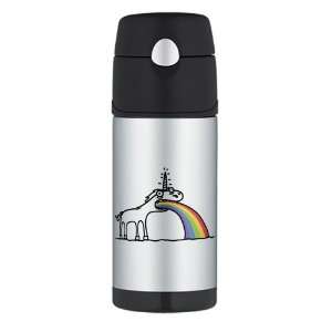  Thermos Travel Water Bottle Unicorn Vomiting Rainbow: Everything Else