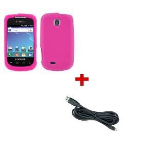 Samsung Dart Silicone Skin Pink + Micro USB Data Cable 