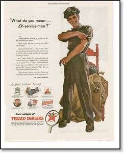 1945 Texaco dealers ex service man advertisingprint AD  
