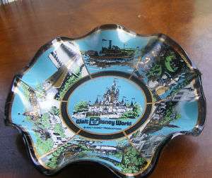 Vintage Walt Disney Magic Kingdom Souvenir Ashtray Houze Art  