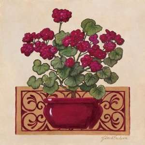  Red Geraniums II by Gloria Eriksen 16x16