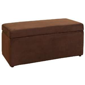  BEST Baby York Fabric Storage Ottoman, Chocolate Brown 