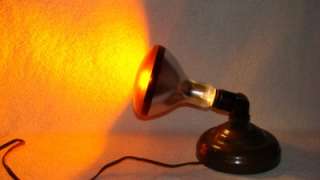 Vintage Rexall Drug Co. Rex Ray Infra Red Dark Amber Heat Lamp Wall 