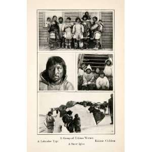  1907 Print Eskimo Inuit Native American Labrador Canada 