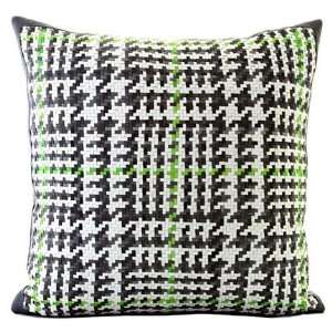  Lance Wovens St. James Lime Leather Pillow