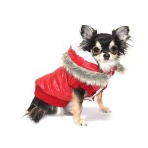  Hip Doggie HD 5RSH Split Dog Hood Jacket in Red Size 