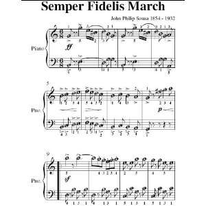   Fidelis March Sousa Easy Piano Sheet Music John Philip Sousa Books