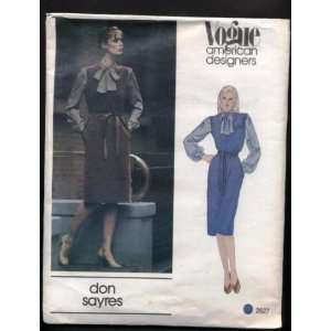 Vintage Vogue American Designers Don Sayres Jumper Dress Belt Sewing 