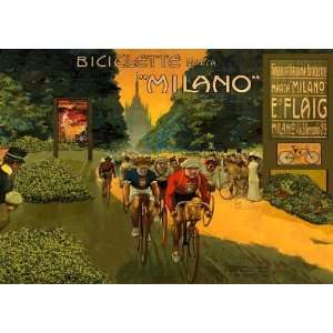 Bike Bicycle Biciclette Travel Milano Race Italy Horizontal 36 X 48 