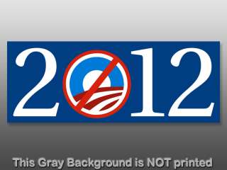 No Obama Sign Bumper Sticker   Anti nobama 2012 elect  