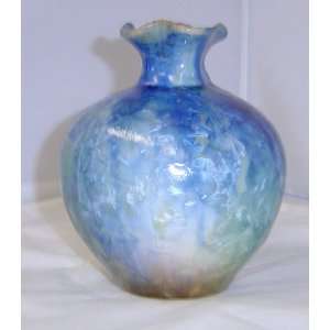  Handcrafted By Follette Pottery Flower Bud Vase Blue 