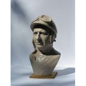 Juan Manuel Fangio statue bust sculpture realistic beautiful 5.12x7 