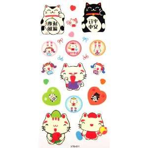   sticker color animation cartoon pretty cat and dog Toys & Games
