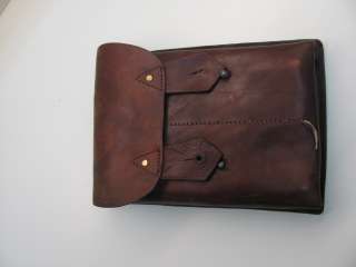 Vintage Leather Military Style Magazine Pouch For AK Models  