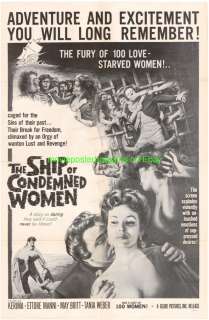 SHIP OF CONDEMNED WOMEN MOVIE POSTER 1953 SOPHIA LOREN  