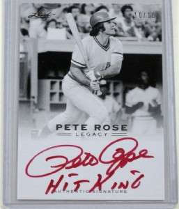 Leaf Legacy PETE ROSE Hit King Red Ink Auto #10/10 ~2011 Autograph 