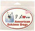 LOVE AMERICAN ESKIMO DOGS CAR AUTO MAGNET   NEW