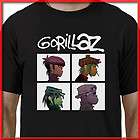 New Gorillaz T shirt Rock Band music hip hop Tee size S M L XL 2XL 3XL