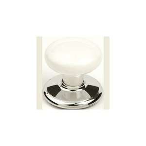 GAINSBOROUGH #88313 DUMMY White Porcelain & Chrome Backplate Door Knob