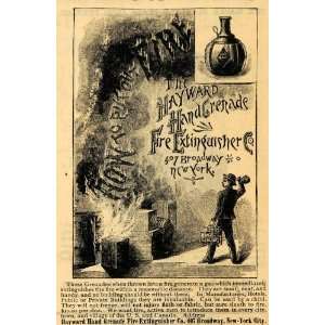  1885 Ad Fire Extinguisher Hand Grenade Hayward Pricing 