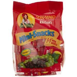Sun Maid Raisins Mini Snacks 14 pk:  Grocery & Gourmet Food