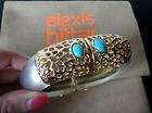 Alexis Bittar Silver Lucite Gold Mesh Bracelet Cuff Bra
