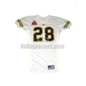   White No. 28 Game Used Army Adidas Football Jersey: Sports & Outdoors