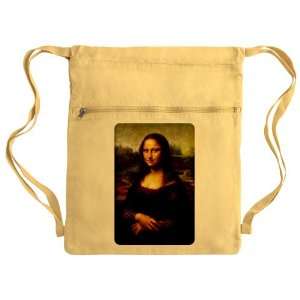   Bag Sack Pack Yellow Mona Lisa HD by Leonardo da Vinci aka La Gioconda