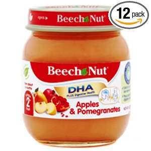 Beech Nut Apple PomegranateStage 2 DHA Plus, 4 Ounce Jars (Pack of 12 