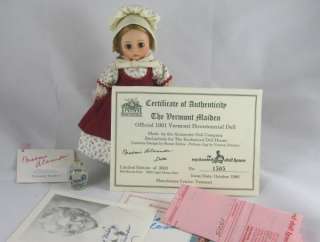 Vermont Maiden Doll by Madame Alexander 1991 RARE  