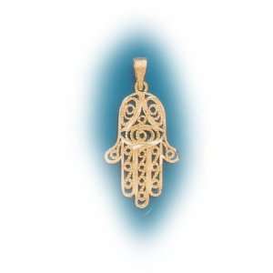  14k Filligry Hamsa (Hand of God) (yellow gold) Jewelry