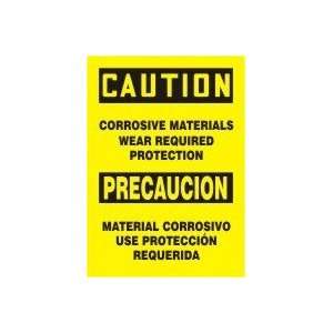   MATERIALS WEAR REQUIRED PROTECTION Sign   14 x 10 Adhesive Vinyl