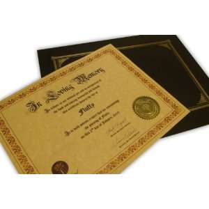  Pet Memorial Certificate With Display Folder: Everything 