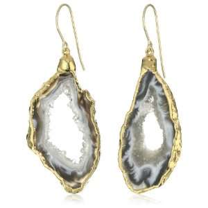 Heather Gardner Bold Collection Blue and Black Geode Earrings
