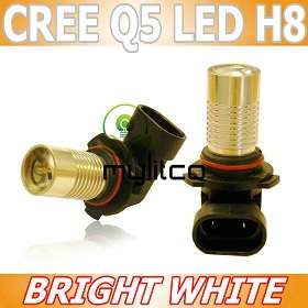 2x H8 Car Front Headlight Foglight CREE LED Bulbs HID Xenon White 