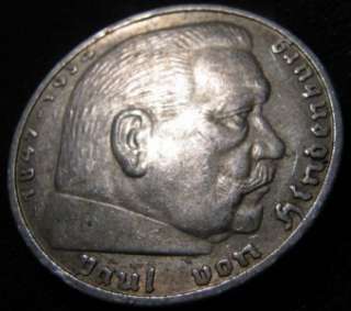 GERMANY 1936  1938 & 1939 LOT 13 SILVER COINS NAZI SWASTIKA 5 