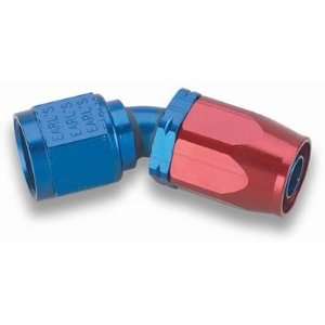   304608 Auto Fit Blue and Red Anodized Aluminum 45 Degree  8AN Hose End