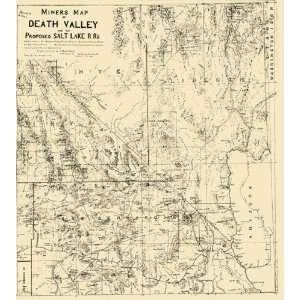  DEATH VALLEY MINERS/SALT LAKE RR CA/NV/AZ MAP 1903