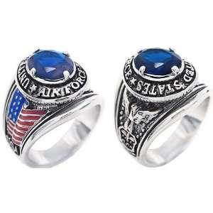   Silver United States Air Force Armed Services Ring (9): Jewelry