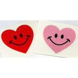  Smile Face Heart Glitter Tattoos Case Pack 144   675794 