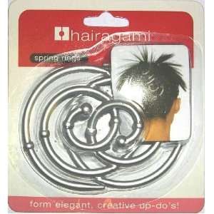  Hairagami Spring Rings Silver Ponytail Updo Hair Styling Tool Beauty