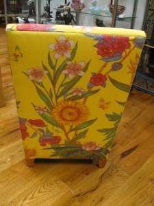 Donghia Yellow Floral Cotton Print Chair  