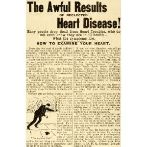  1901 Ad Doctor F G Kinsman Heart Disease Treatments 