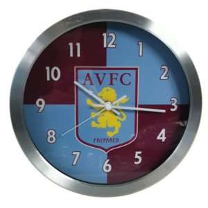 Aston Villa FC. Alluminium Wall Clock