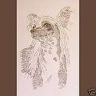 CHINESE CRESTED DOG PRINT #242 ART DRAWN FROM WORDS by Stephen Kline 