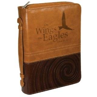   40:31 Brown/Tan   Large Bible Cover Hardcover by Christian Art Gifts