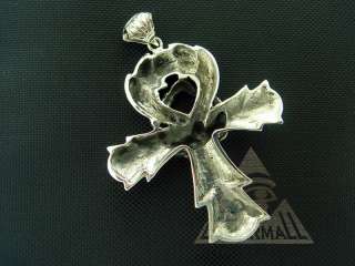 Egyptian silver Ankh w/ scorpion Inspired king pendant  